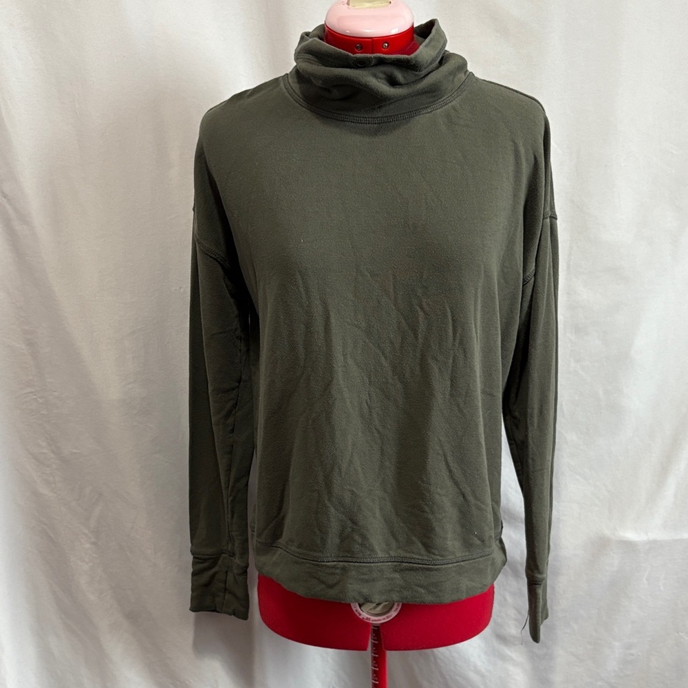 Dark Olive Cowl Neck Women's Sweater XS241